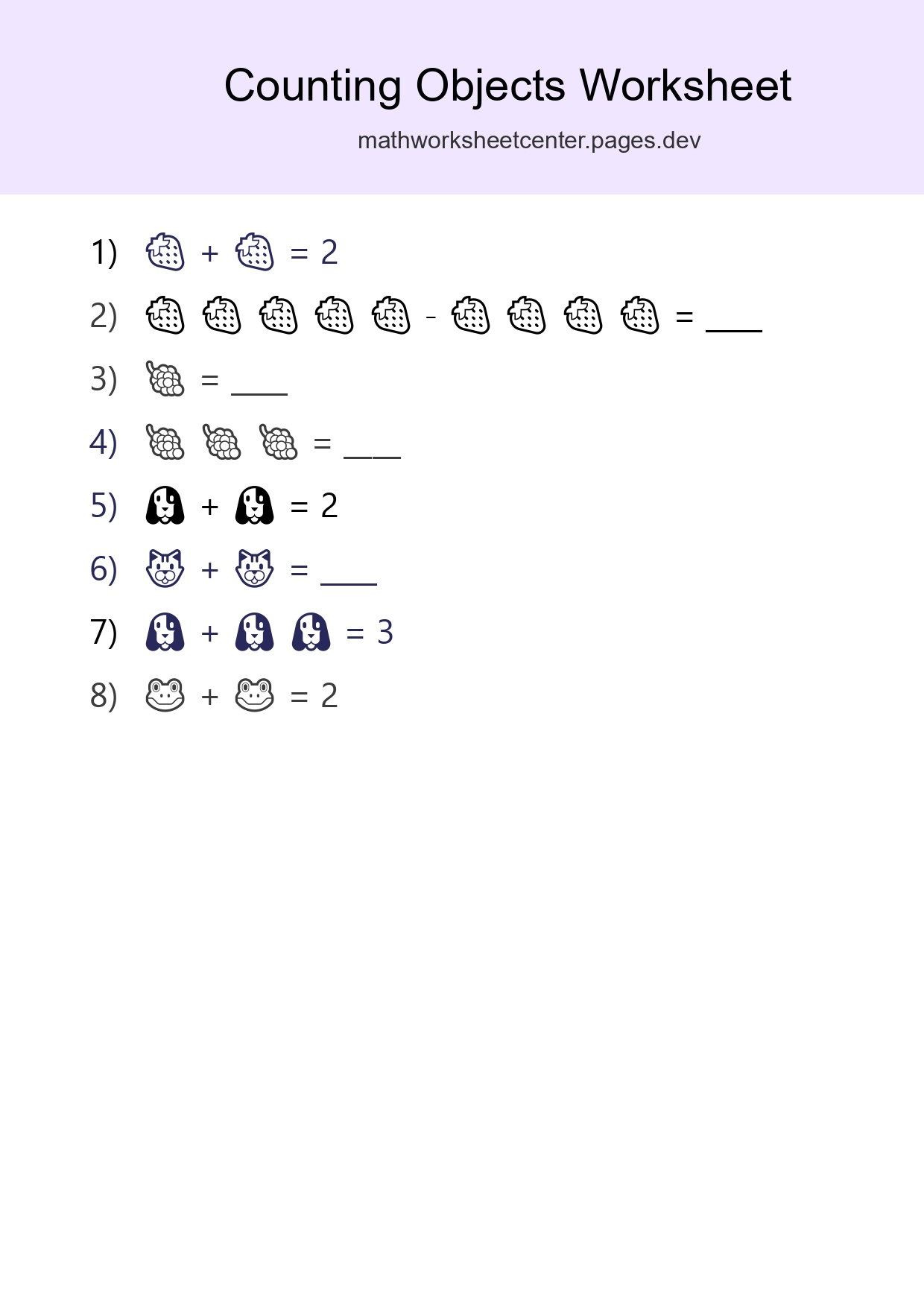 Learn Counting With Pictures Worksheet (Pre-K) - Part 253